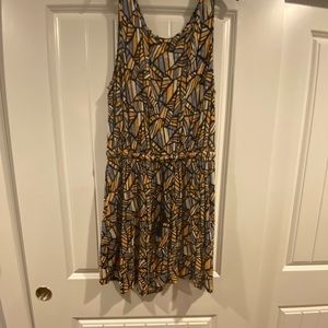 Black and blue printed Lucky dress